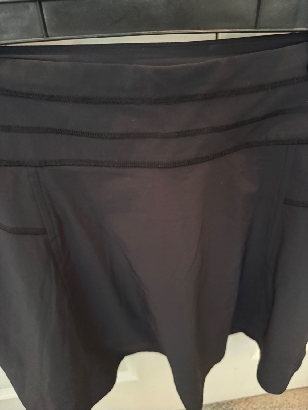 Athleta Black Sports Skirt with back zip pocket (8)